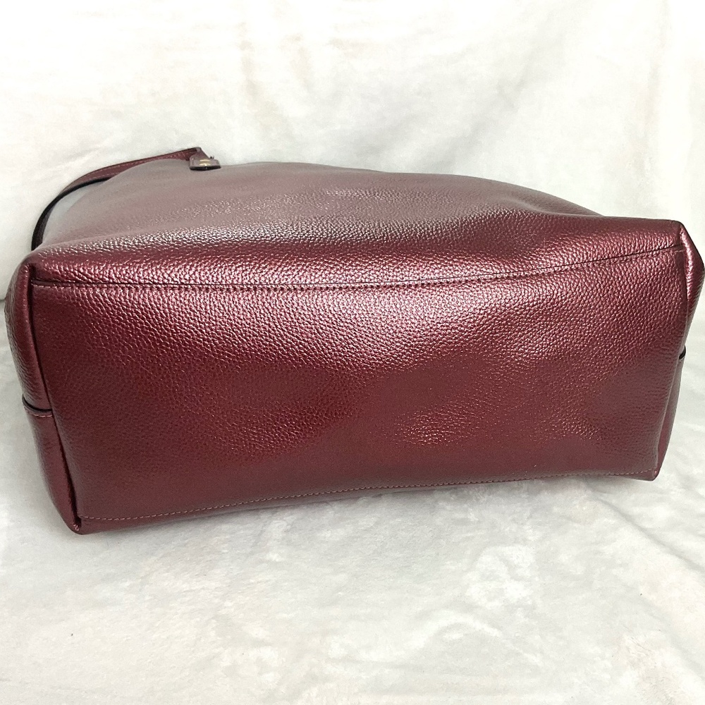 COACH Large Leather Town Tote Double Handle Shoulder Bag Style no F79983 - Picture 6 of 16